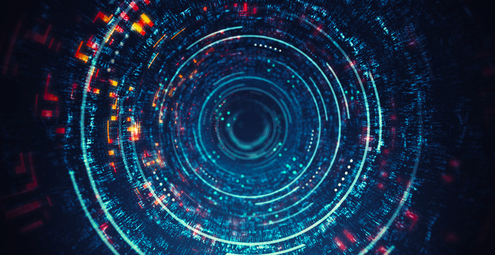 Abstract circular data tunnel