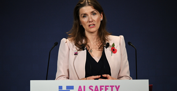 Michelle Donelan at AI Safety Summit Nov 23 card