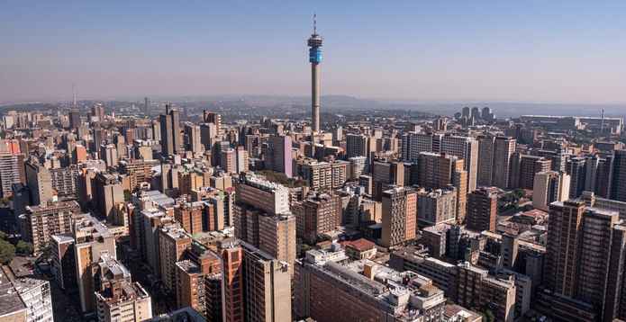 Johannesburg cityscape Card