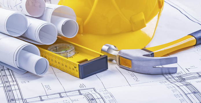 construction blueprints level claw hammer helmet