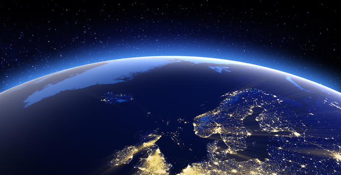 North Europe from space