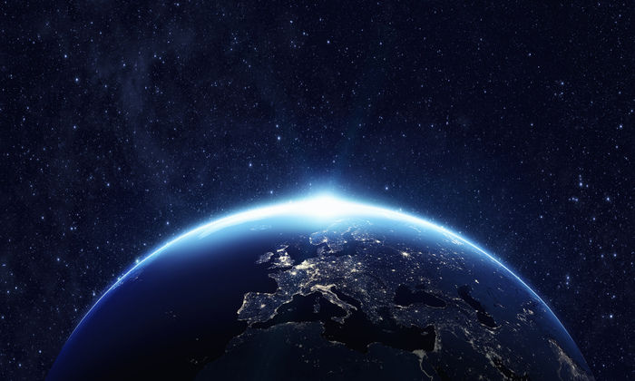 Northern hemisphere from space pull out