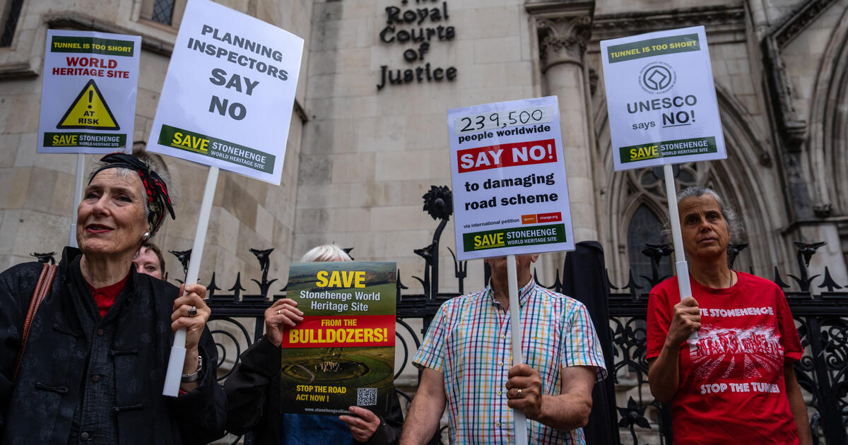 Activist Stonehenge road protest at High Court_Digital - SEOSocialEditorial image