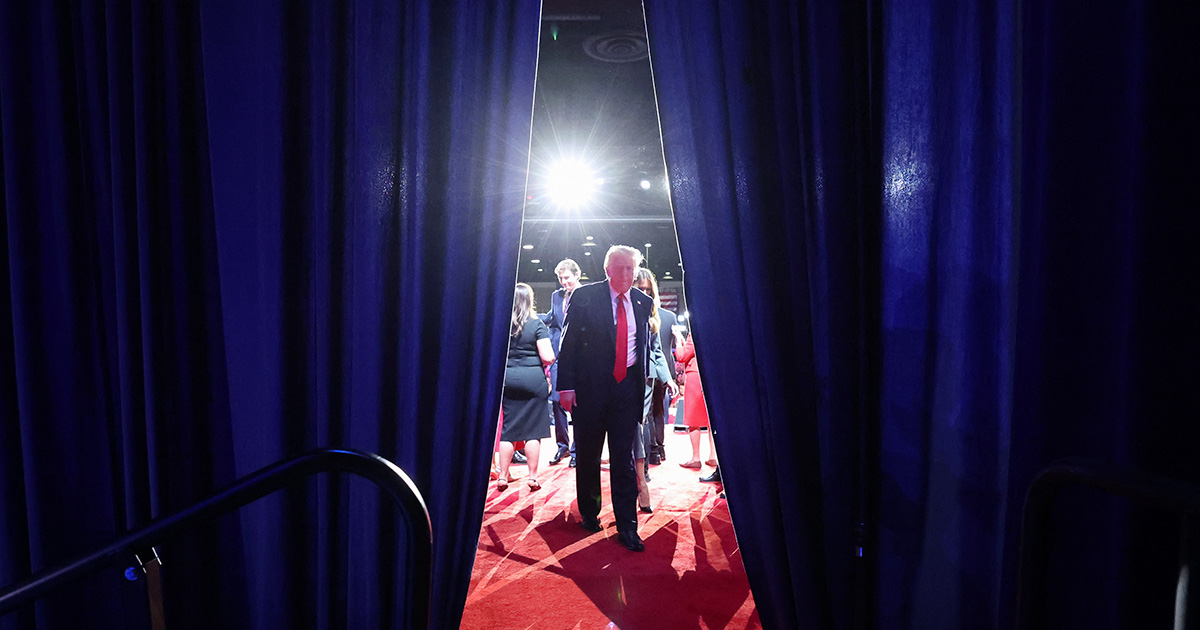 Donald Trump on election night