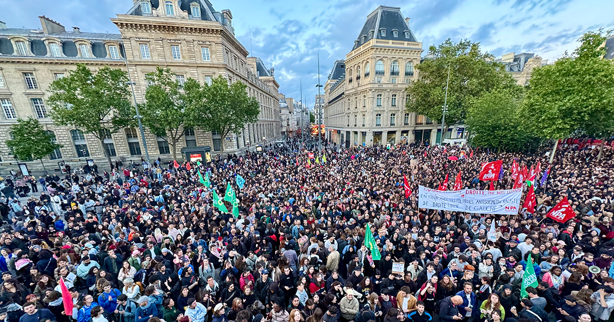 Protesters demonstrate in Paris