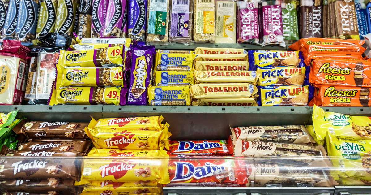 Chocolate selection in-store