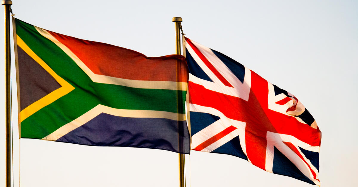 South African and Union Jack flag